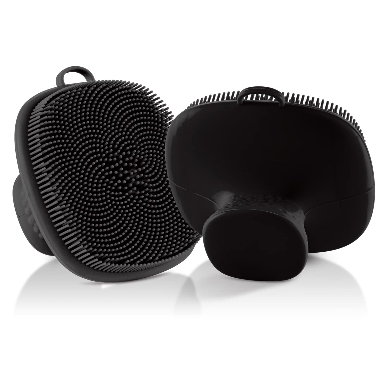 VWMYQ Face Scrubber, Silicone Face Scrubber for Men Facial Cleansing Brush Silicone Face Wash Brush Manual Waterproof Cleansing Skin Care Face Brushes for Exfoliating- Black