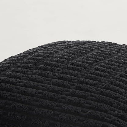 Fancy Homi Black Long Body Lumbar Decorative Throw Pillow Covers 14x36 Inch for Bed Couch Bedroom Bench, Soft Corduroy Rectangle Solid Pillow Case, Rustic Farmhouse Boho Room Decor