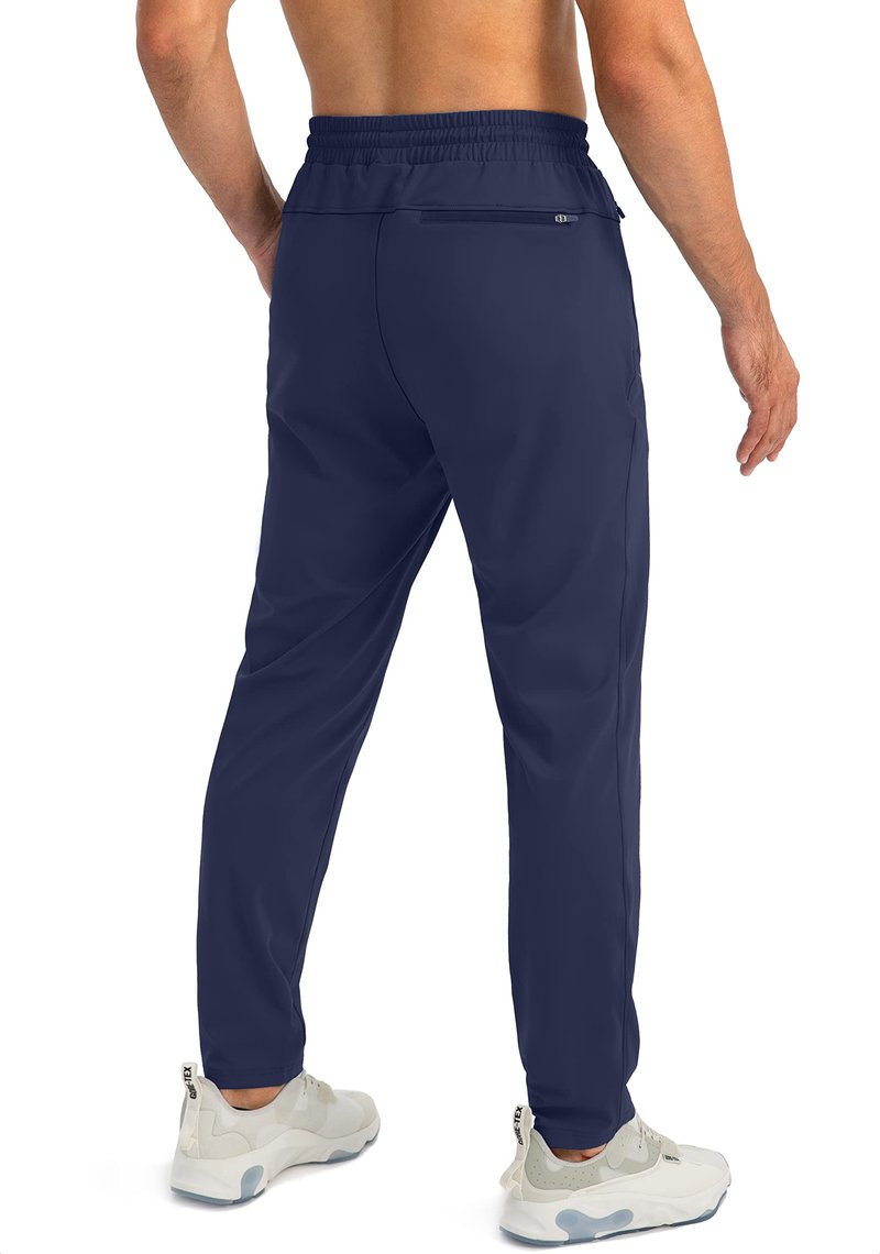 G Gradual Men's Sweatpants with Zipper Pockets Tapered Joggers for Men Athletic Pants for Workout, Jogging, Running (Navy, Small)