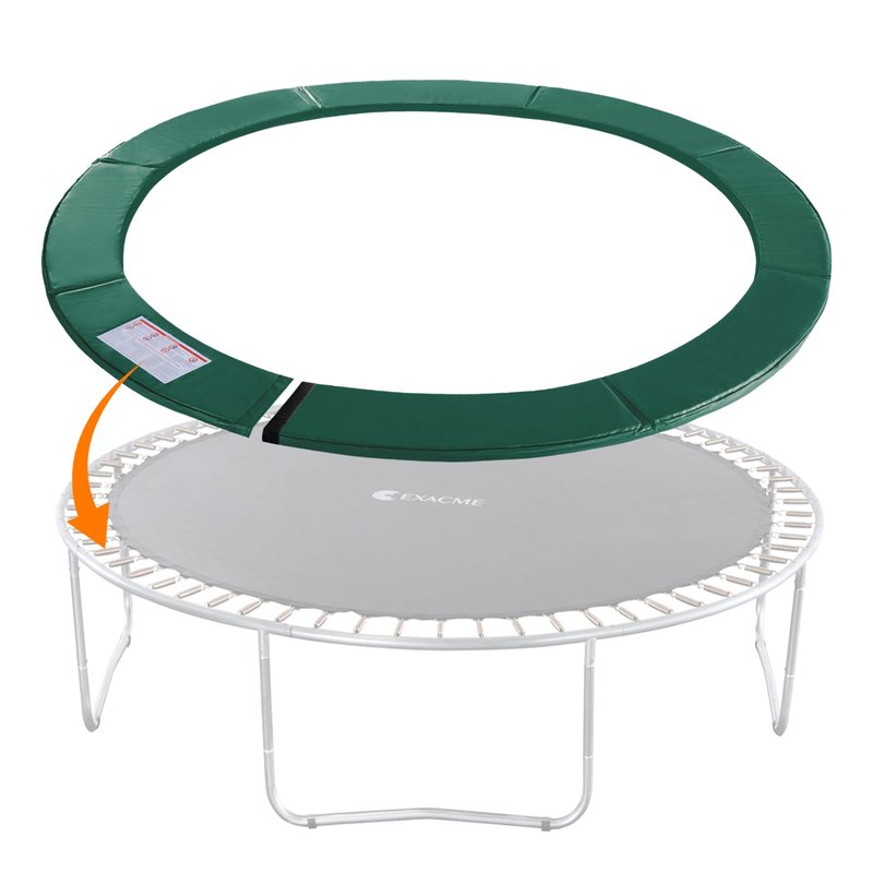 Exacme Trampoline Pad 16 15 14 12 10 8 FT, Waterproof Safety Spring Cover Round Frame Pad, No Hole for Pole, Trampoline Replacement Accessories (Blue, 14FT)