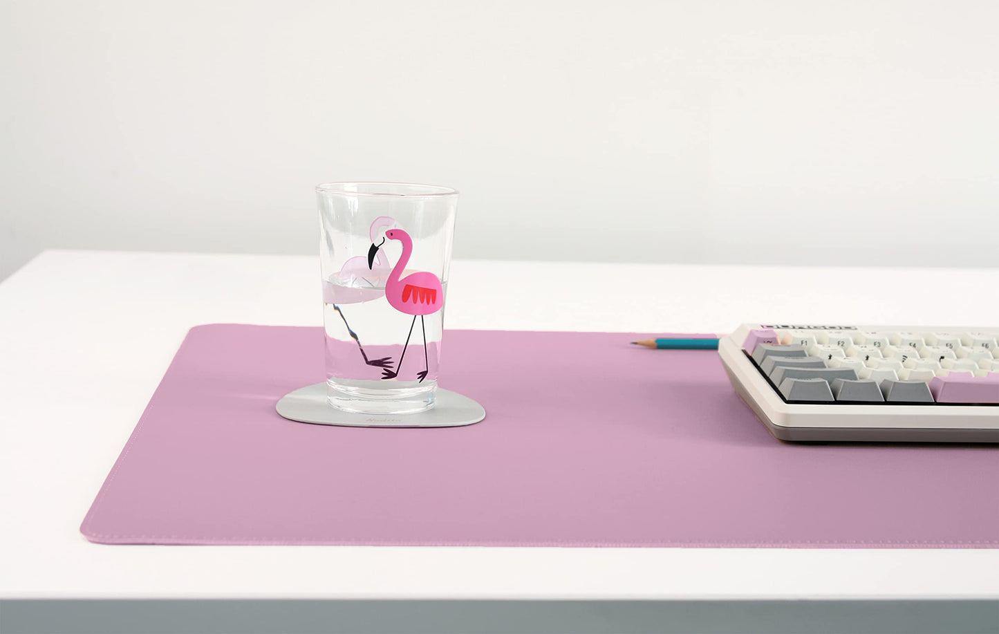 NODITO Dual-Sided Leather Desk Pad,Blotter for Laptop Computer,Mouse Pad,Writing,Drawing,Arts and Craft Mat (17"x35", Lilac)