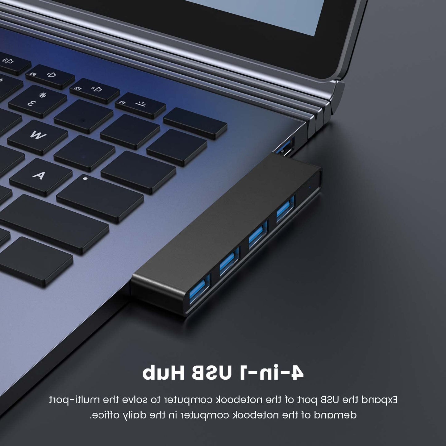 Fidioto USB Hub, 4-Port USB Splitter(1 * 3.0 Hub, 3 * 2.0 Hub) USB Splitter USB Expander for Laptop,Windows PC,Mac,Printer,Flash Drive,Mobile HDD, Notebook PC