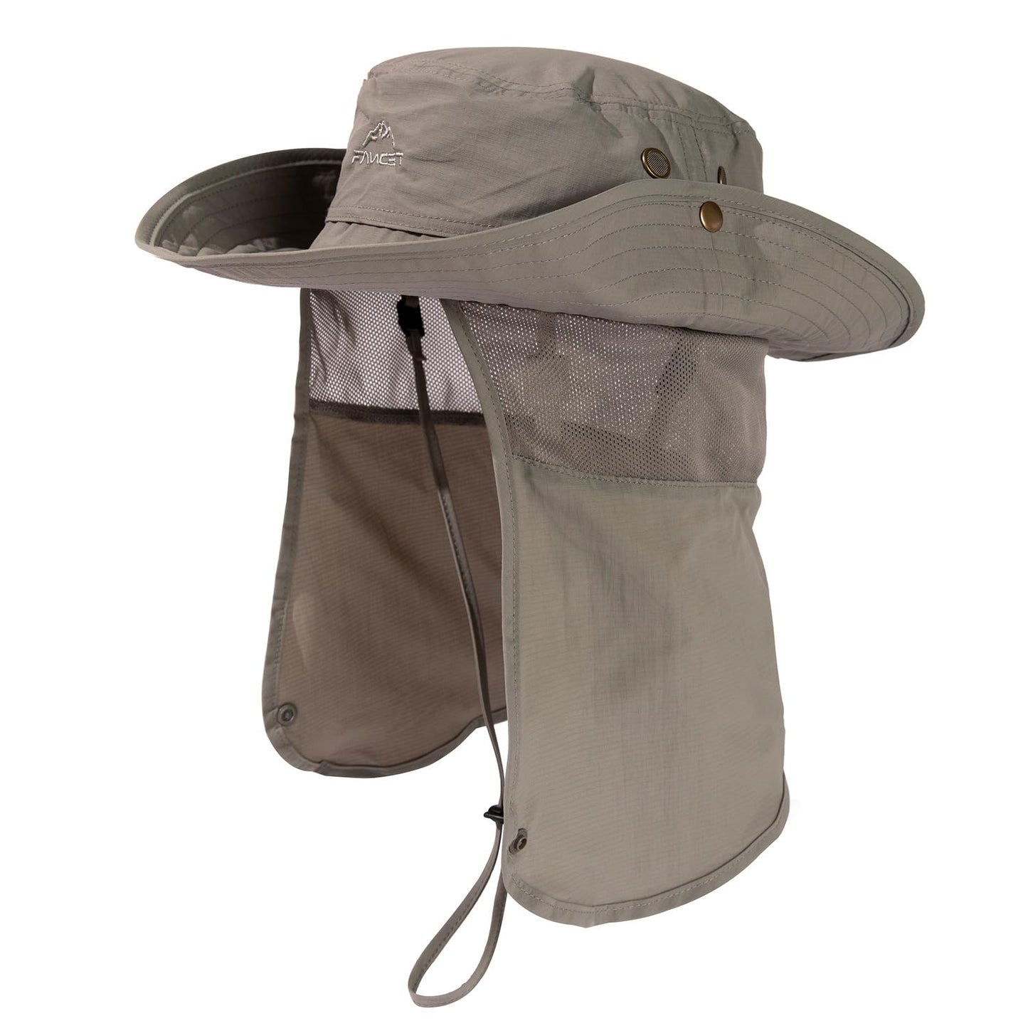Comhats Sun Hats for Men Neck Cover Flap Protection UPF50+ Wide Brim Summer Boonie Bucket Waterproof Summer Golf Packable Travel Big Head X-Large XX-Large XL XXL Light Grey
