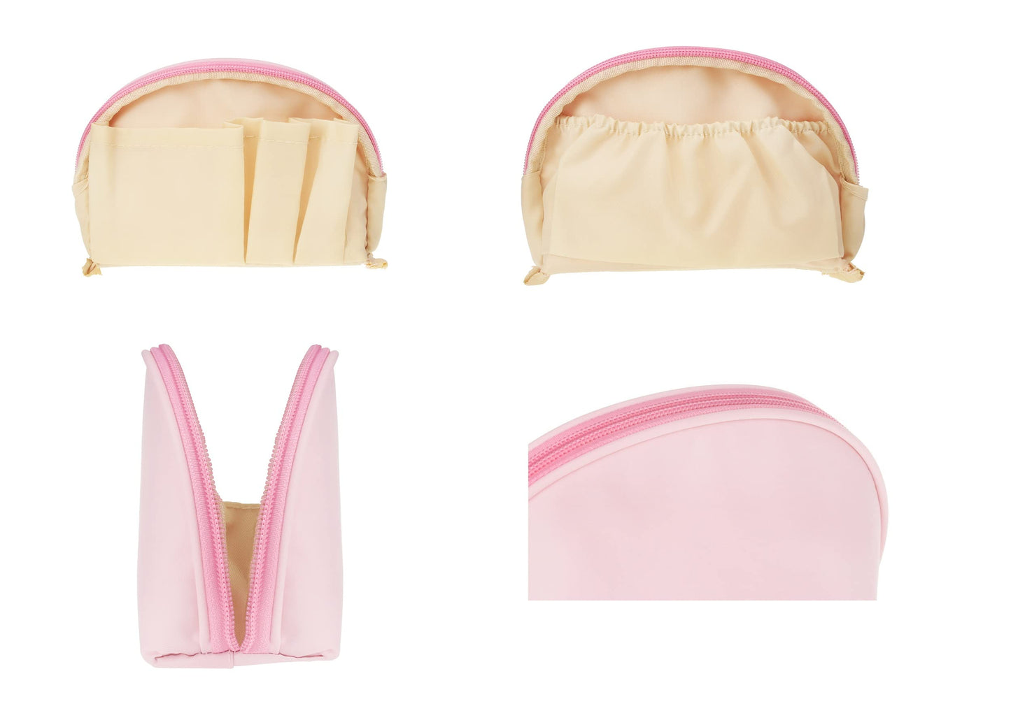 Kososuru Small Makeup Bag for Purse Portable Waterproof Cosmetic Bag Travel Makeup Pouch for Women (Nylon, Pink)