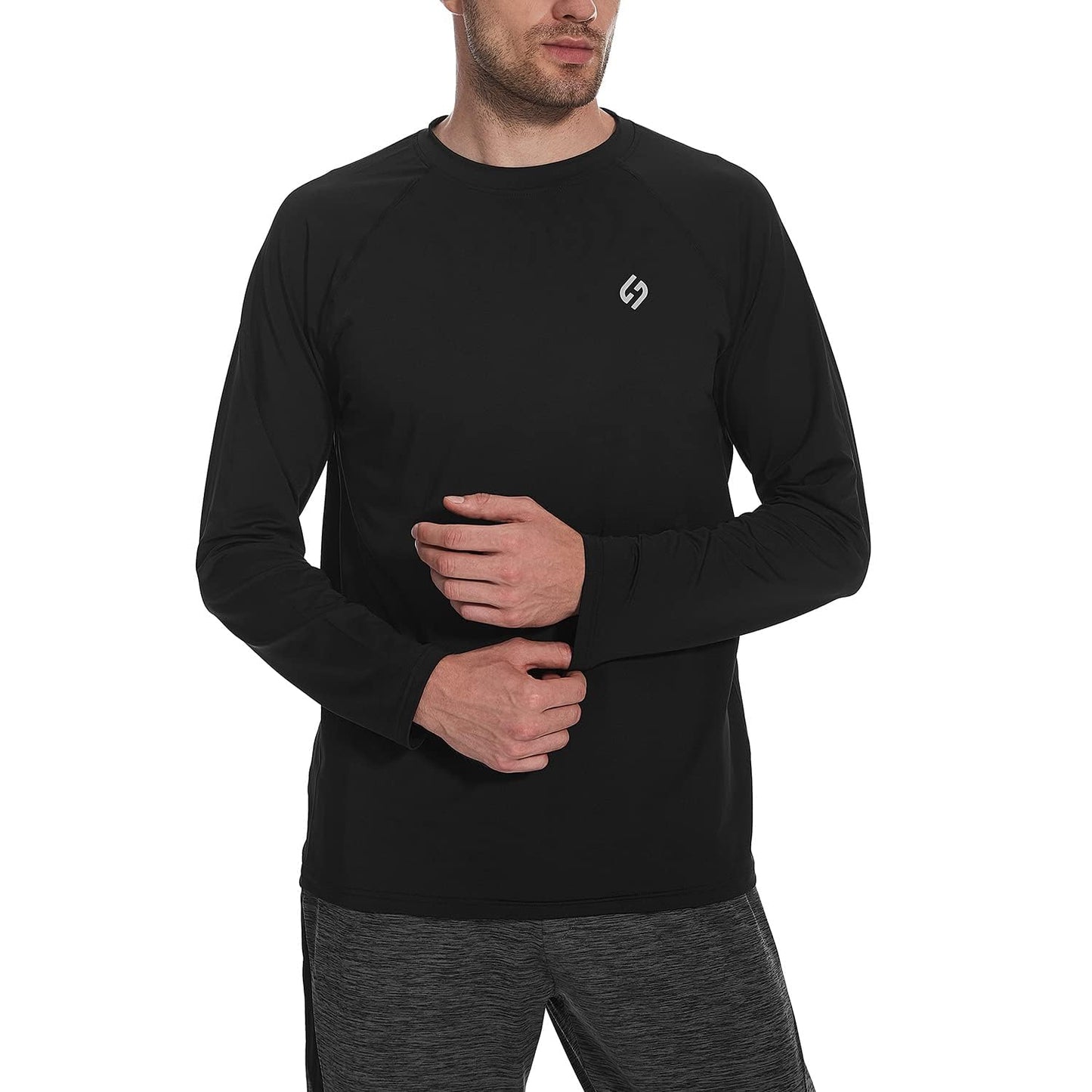 HODOSPORTS Men's UPF 50+ Sun Protection Swim Shirts Long Sleeve Rash Guard Fishing Shirts for Men SPF UV Quick Dry Lightweight