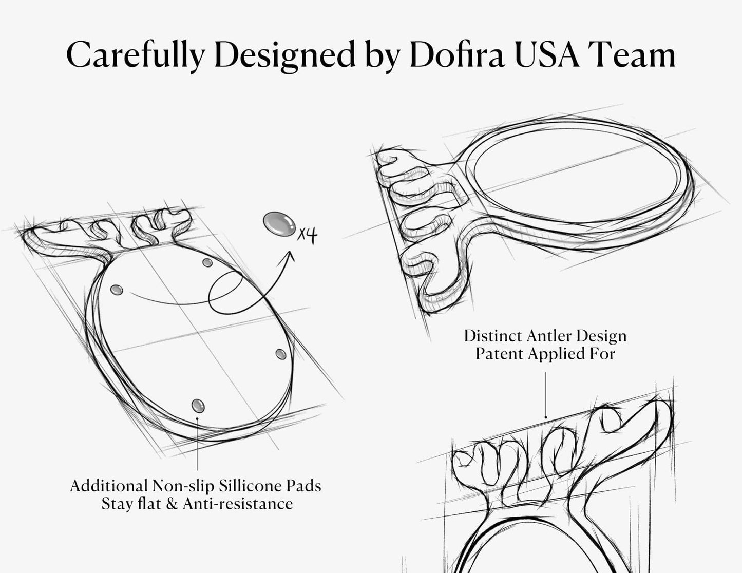 Dofira Acacia Antler Christmas Serving Platter, 12" x 15" Round Wooden Food Dish, Serving Dishes Charcuterie Board Tray for Cheese Fruit Bread, Christmas Platter for Housewarming, Mother’s Day
