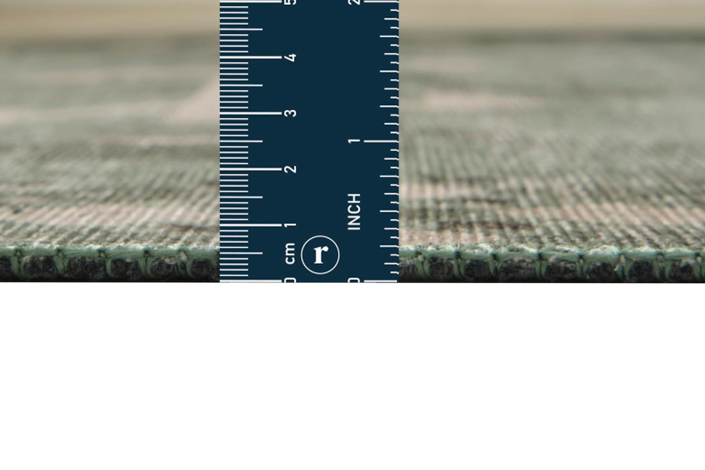 Revival Rugs Flam 4'x6' Zero-Shedding Area Rug for Living Room Bedroom - Oeko-TEX Certified, Low Pile, Spot Clean, Green
