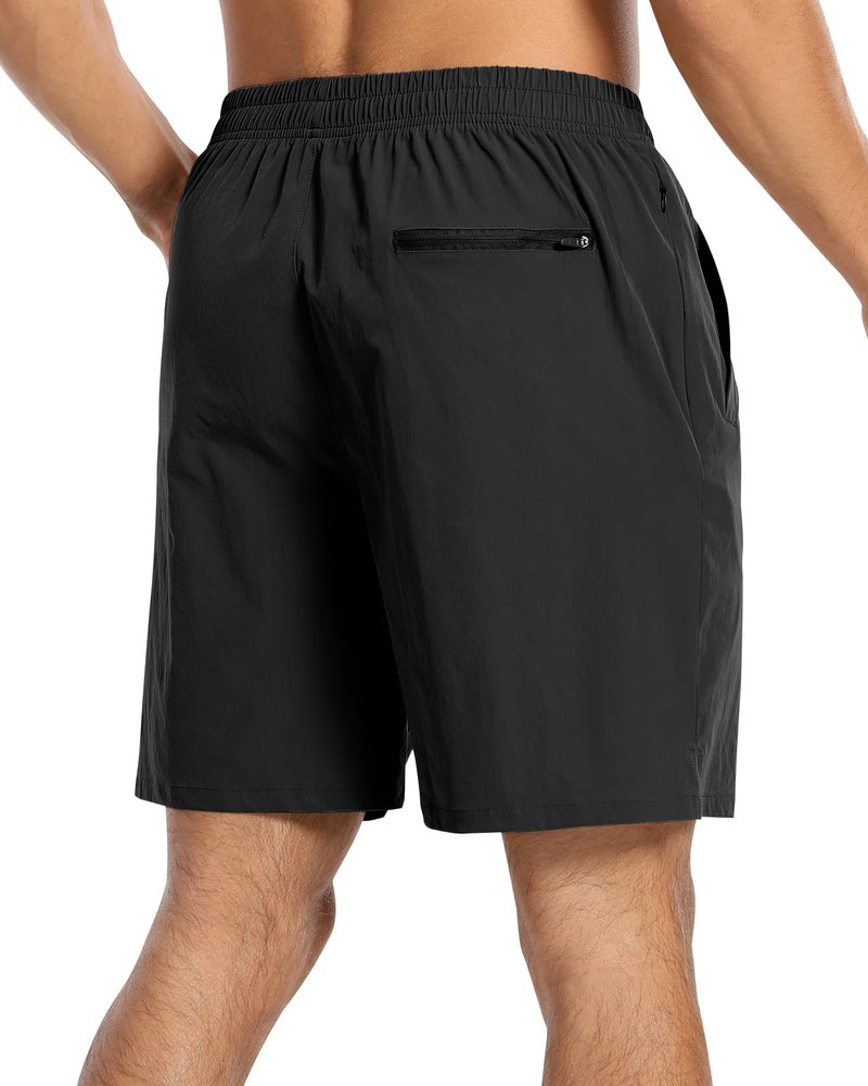 Lempue 2 Pack Mens Athletic Workout Shorts 7 Inch Quick Dry Gym Shorts with Pockets, Sports Tennis Running Shorts for Men