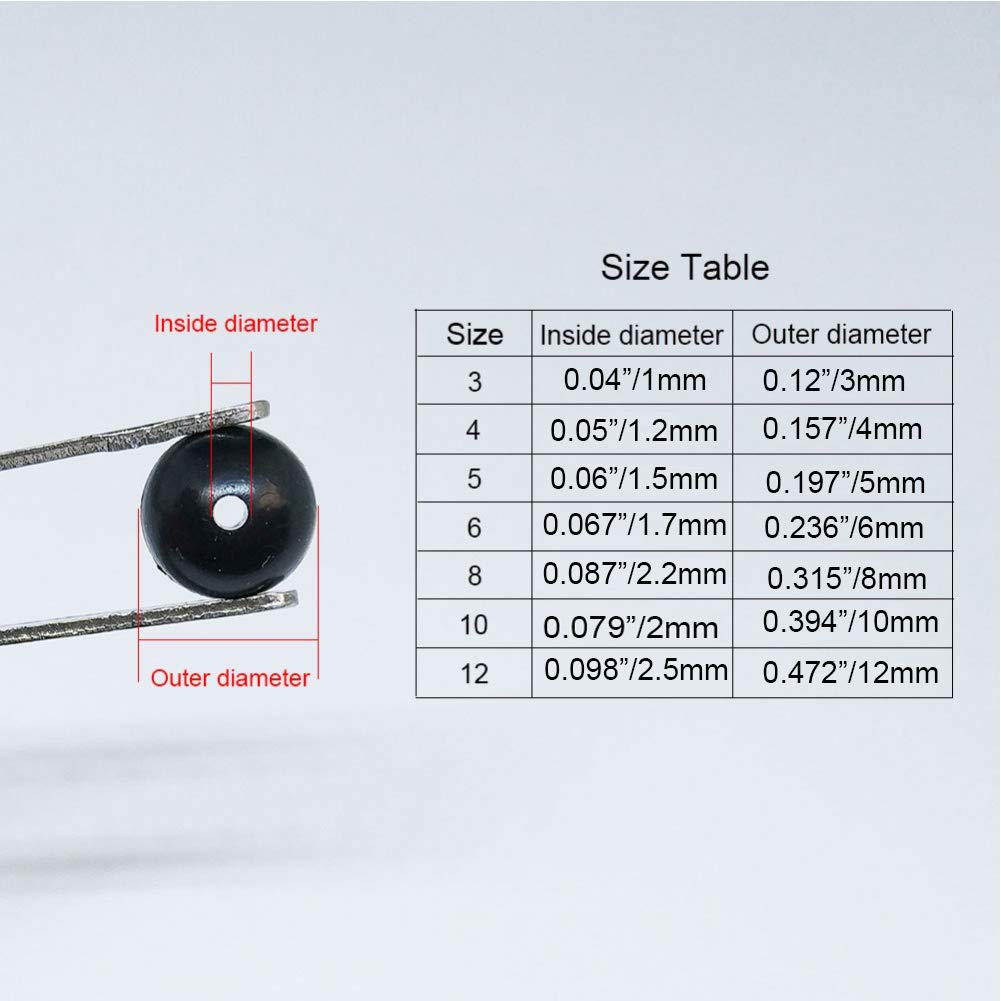 unclesportinfof 200pcs/pack Soft Rubber Black Fishing Beads Round Plastic Rig Beads 8mm Carp Fishing Gear Accessory