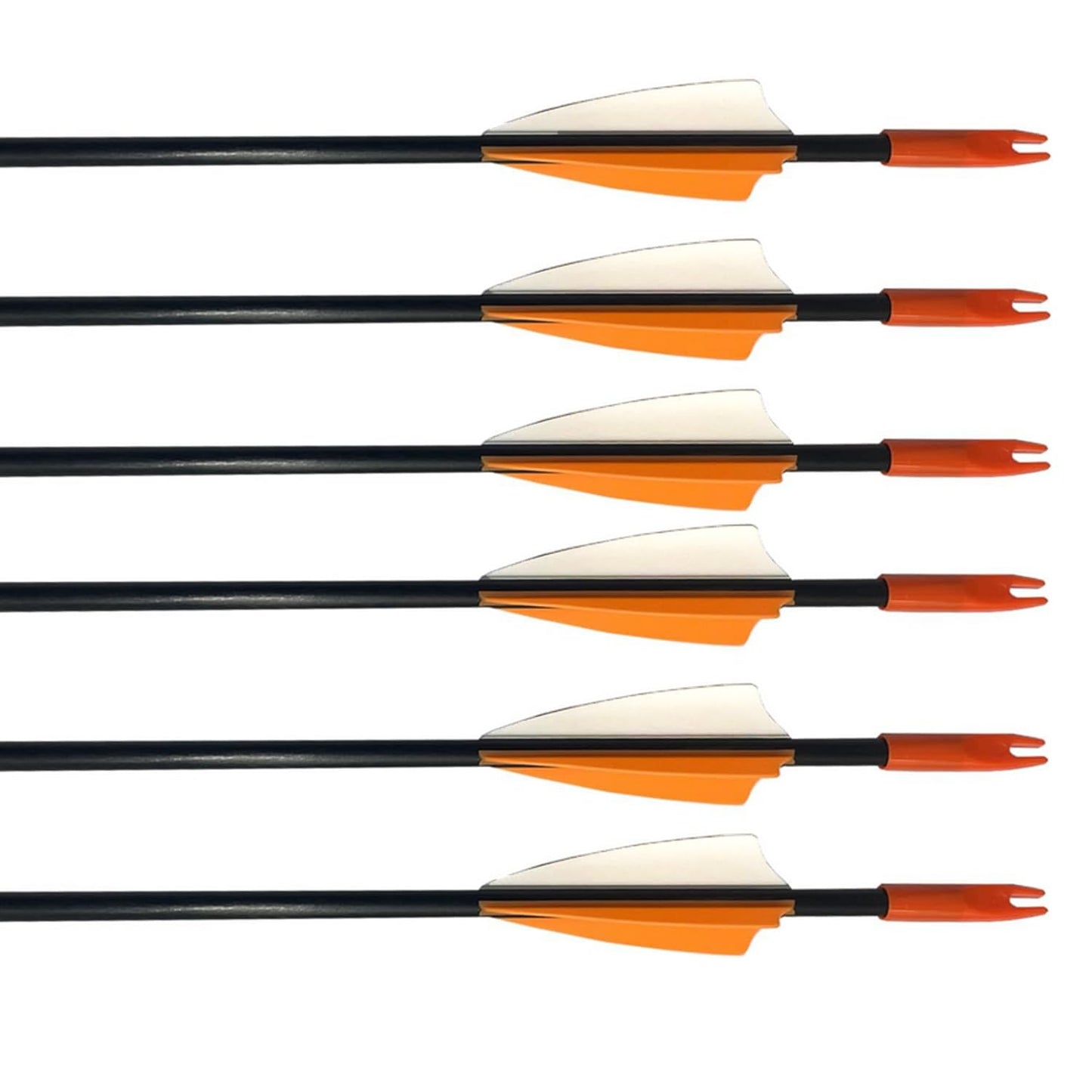 e5e10 28 inch Target Arrows Practice Fiberglass Arrow for Youth Beginner, Safety Blunt Tip Arrows for Archery Recurve Bow Long Bow -12 Pack(Orange)