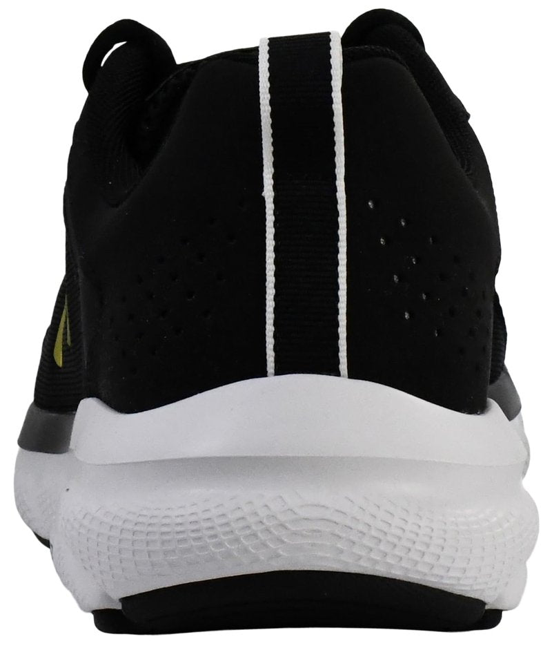 Under Armour Men's Charged Assert 9 Running Shoe, Black/White/Gold,11