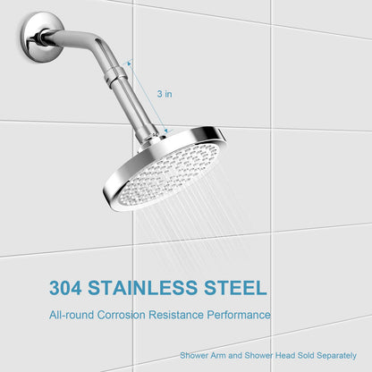 OFFO Shower Head Extension Arm, Shower Arm Extension Shower Head Extender Made of 304 Stainless Steel Shower Pipe Extension, Chrome 3 in