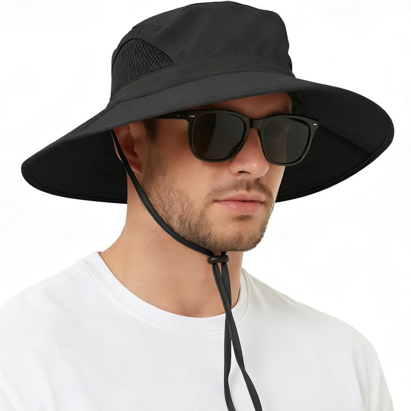 EINSKEY Unisex Sun Hat, Waterproof Wide Brim Bucket Hat Packable Boonie Hat for Fishing Hiking Gardening Safari Beach