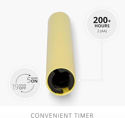 Luminara - Flameless Battery Operated Taper Candle - Lemon Chiffon - Pack of 1-1x9.5 - LED Flickering Flame - Realistic Safe for Home Kids and Pets