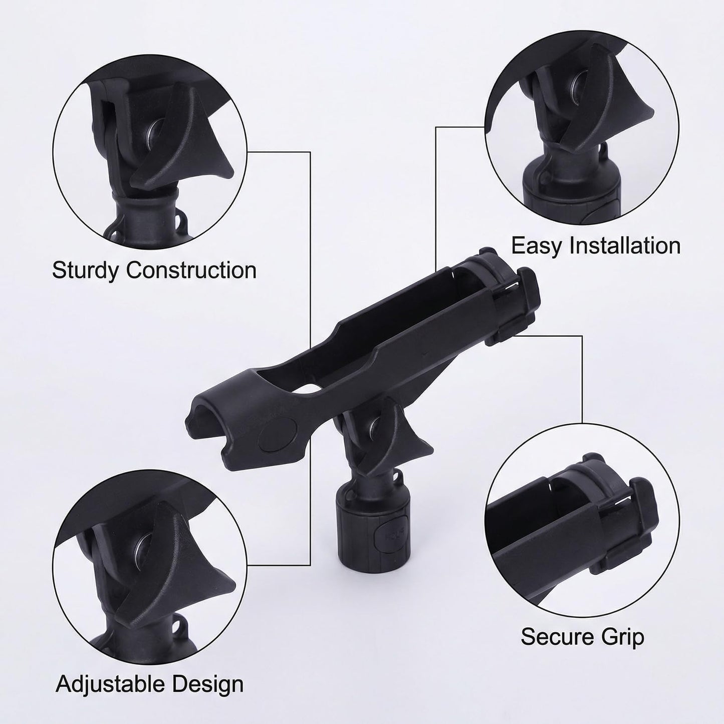 OHiZVZV 2 - Pack Kayak Rod Holder, Fishing Rod Holders for Boat, Essential Kayak Fishing Accessories & Fishing Accessories