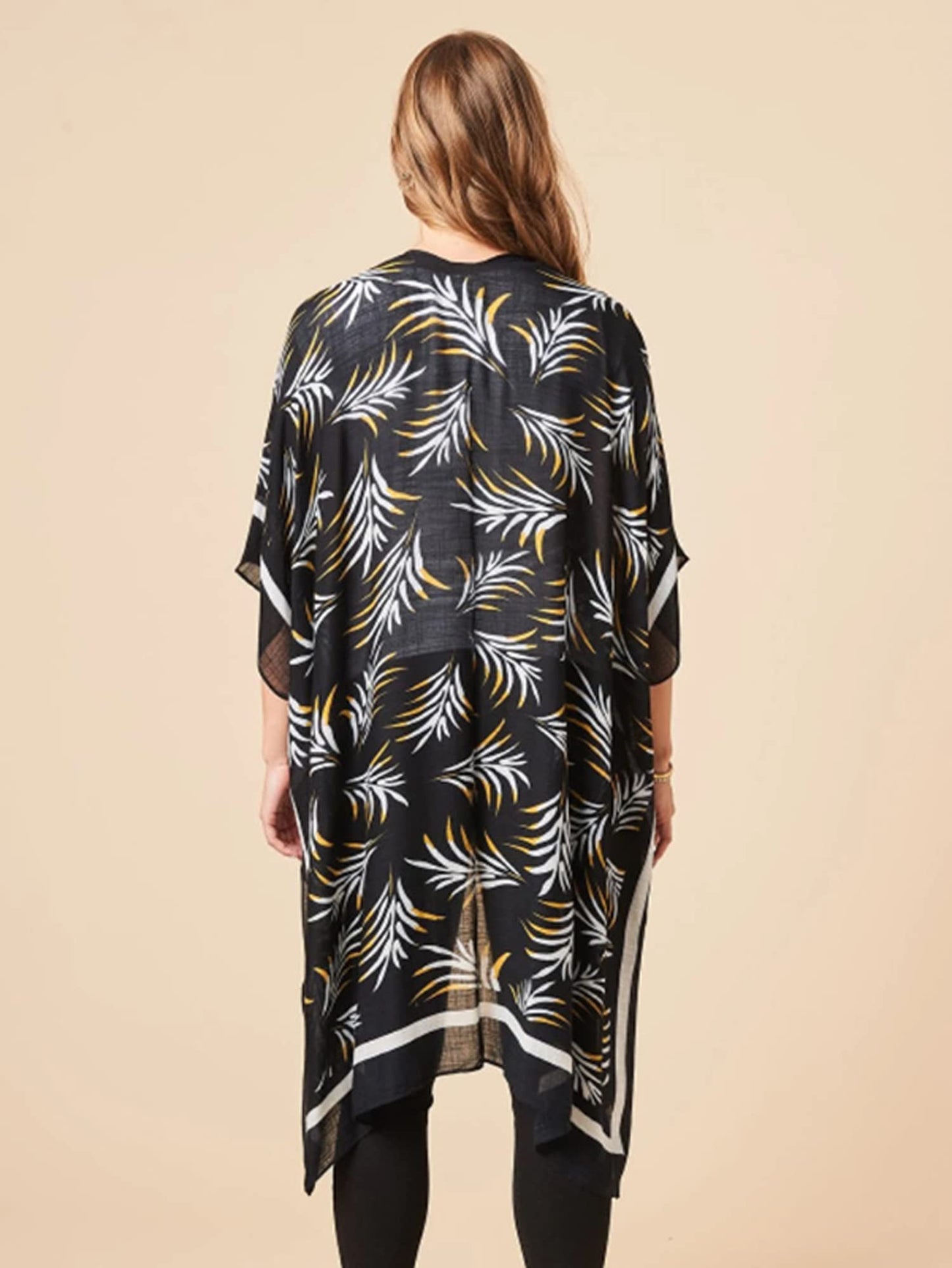 Moss Rose Women's Beach Cover up Swimsuit Kimono Cardigan with Bohemian Floral Print