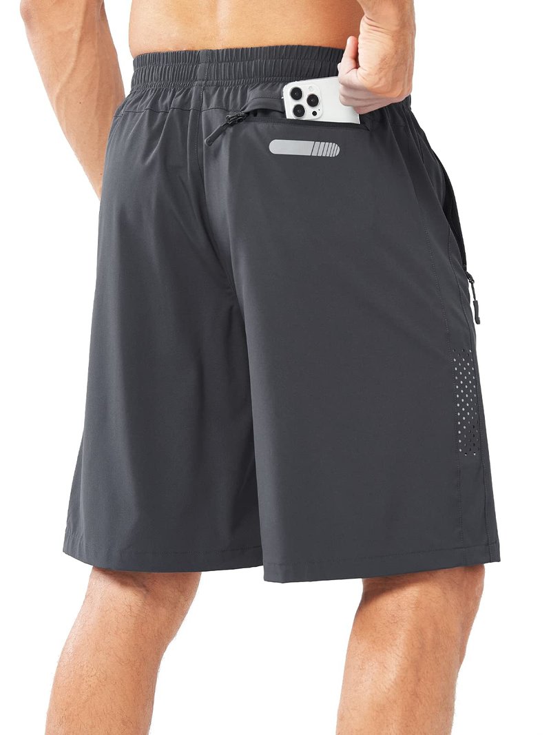 NORTHYARD Men's Athletic Running Shorts Quick Dry Workout Shorts 7"/ 5"/ 9" Lightweight Sports Gym Basketball Tennis Hiking Exercise DARKGREY-9inch 3XL
