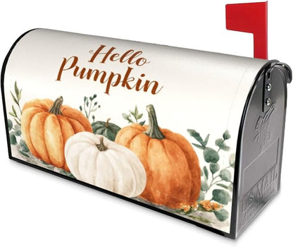 Mailbox Covers Pumpkin Watercolor Fall Thanksgiving Pumpkin Watercolor Fall Thanksgiving Magnetic Letter Post Box Cover Standard Size 25.5 x 21 Inch Garden Yard Home Decorative