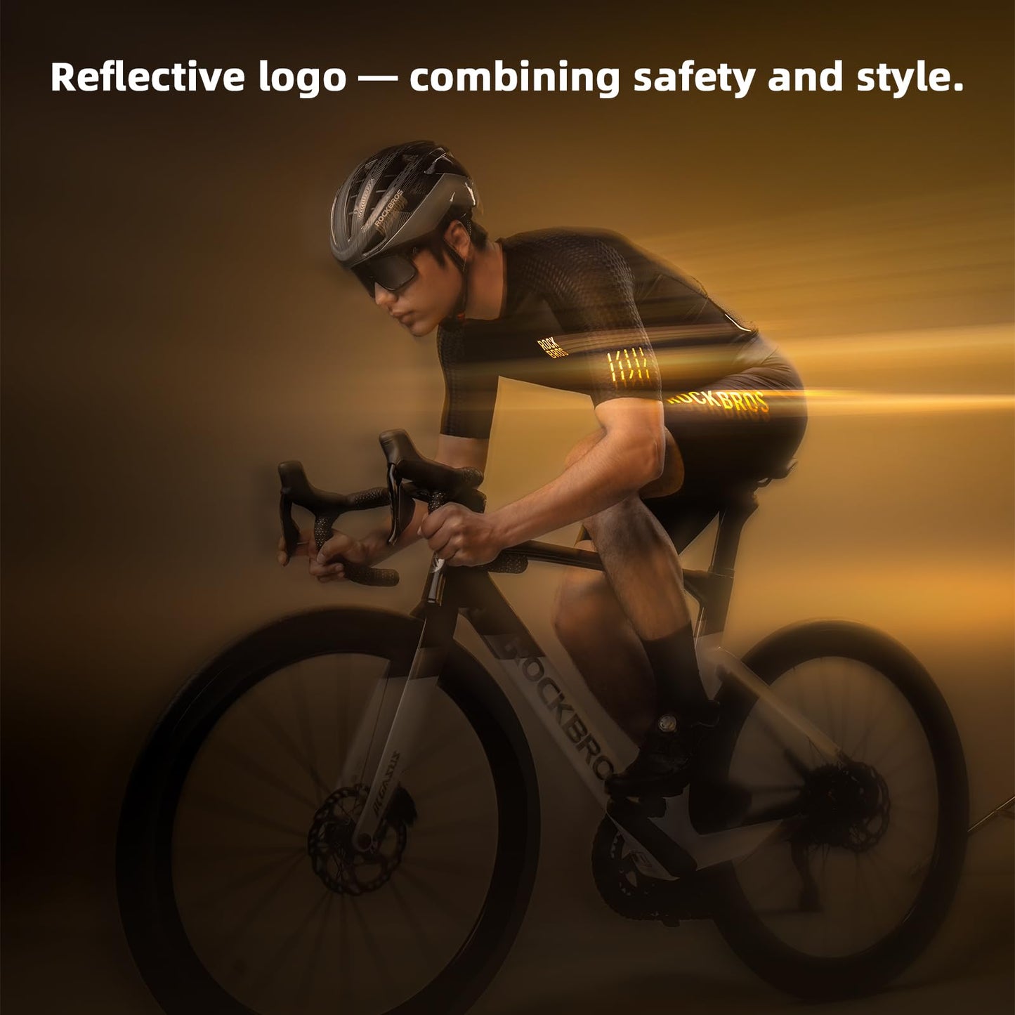 ROCKBROS Men's Cycling Jersey Short Sleeve Road Bike Shirt Zipper Pocket Quick Dry Bicycle Jersey Race Fit Runs Small Black