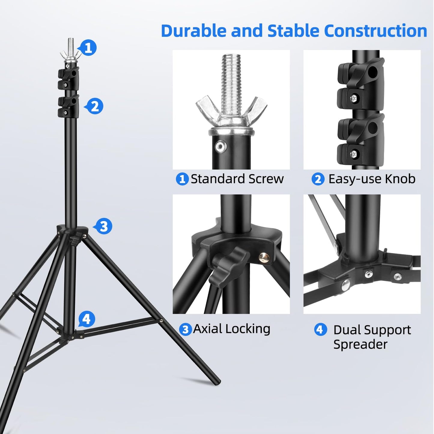HEMMOTOP 7x5 ft(HxW) Green Screen Stand Kit, 6.5x5 ft Green Screen Backdrop with Stand for Streaming, Gaming, Zoom, Portable Greenscreen Background Kit with Clips & Carrying Case