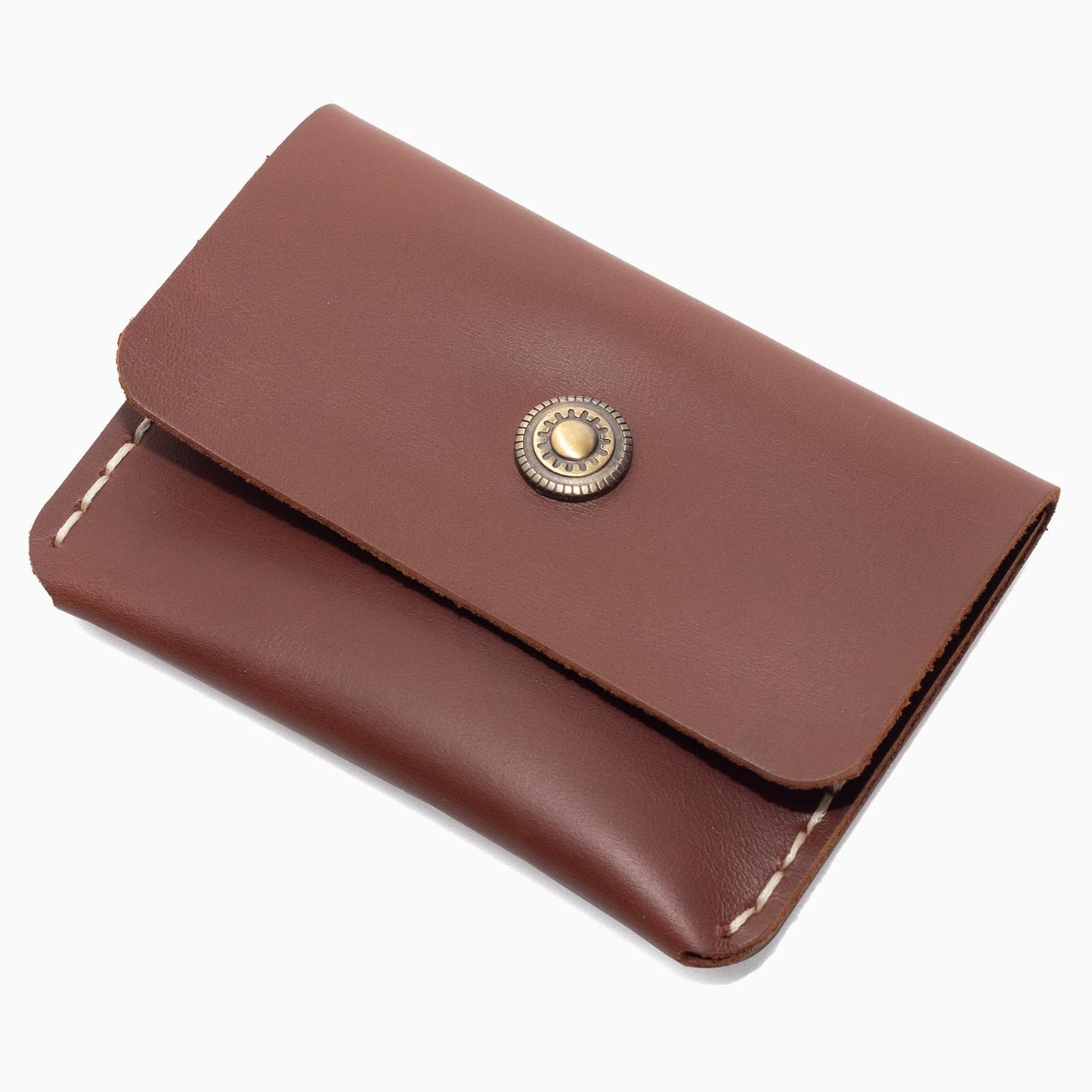 Handcrafted Full Grain Leather Card Wallet - Slim Magnetic Closure for Men & Women | Compact 4.3 x 3.0 x 0.2 Inches | Premium Quality Card Holder