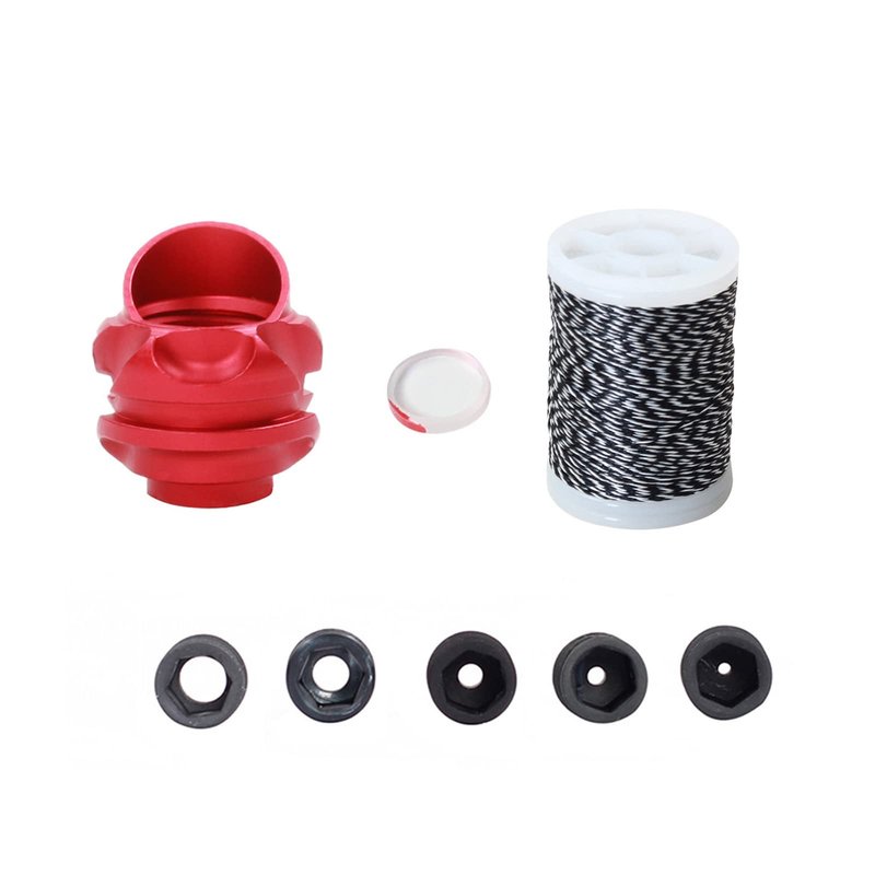 SOPOGER Archery 37/45 Hooed Degree Peep Sight Kit 6X 8X Clarifier and 5 Size Aperture Inner Core Lens Bow Hunting Accessory Peep Sight for Compound Bow with Bow Serving String (Red, 37 Degree 8X)