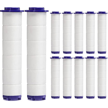 High Pressure Handheld Turbo Fan Shower Head PP-Cotton Filter Cartridge,3.7in Detachable Propeller Hydro Jet Shower Head Filter,set of 12