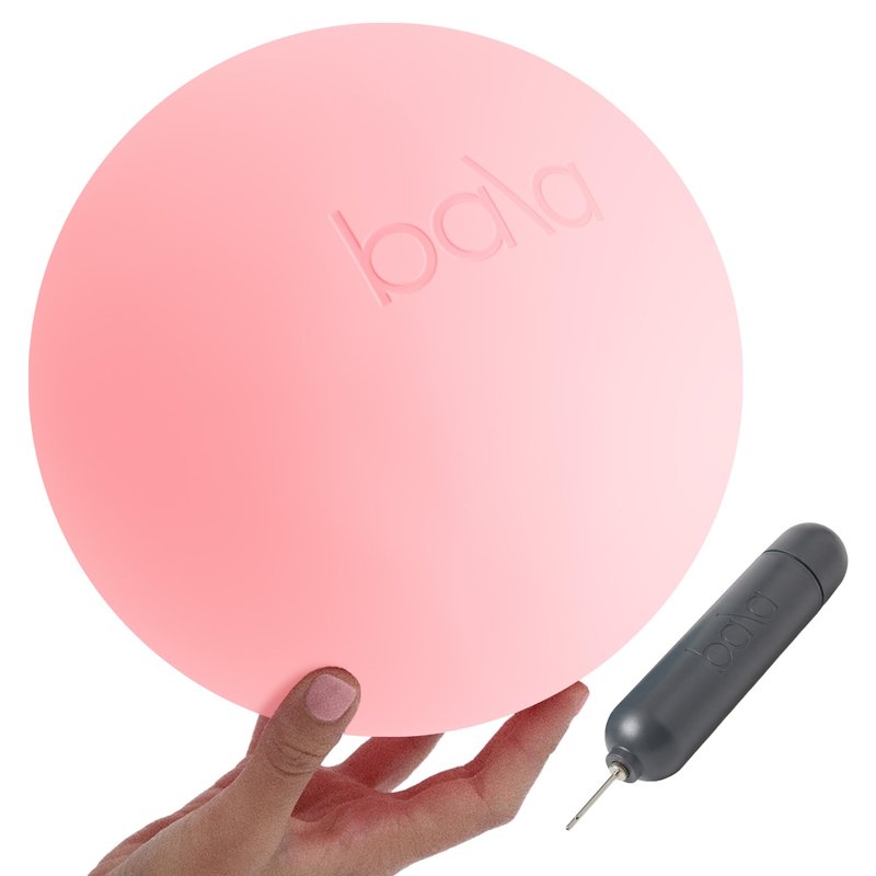Bala Pilates Ball, Non-Weighted Exercise Ball - Small 8" Yoga Ball for Barre, Stretching, Strength & Core Training - Workout Accessory with Mini Pump for Home Gym & Fitness Routines - 100% PVC