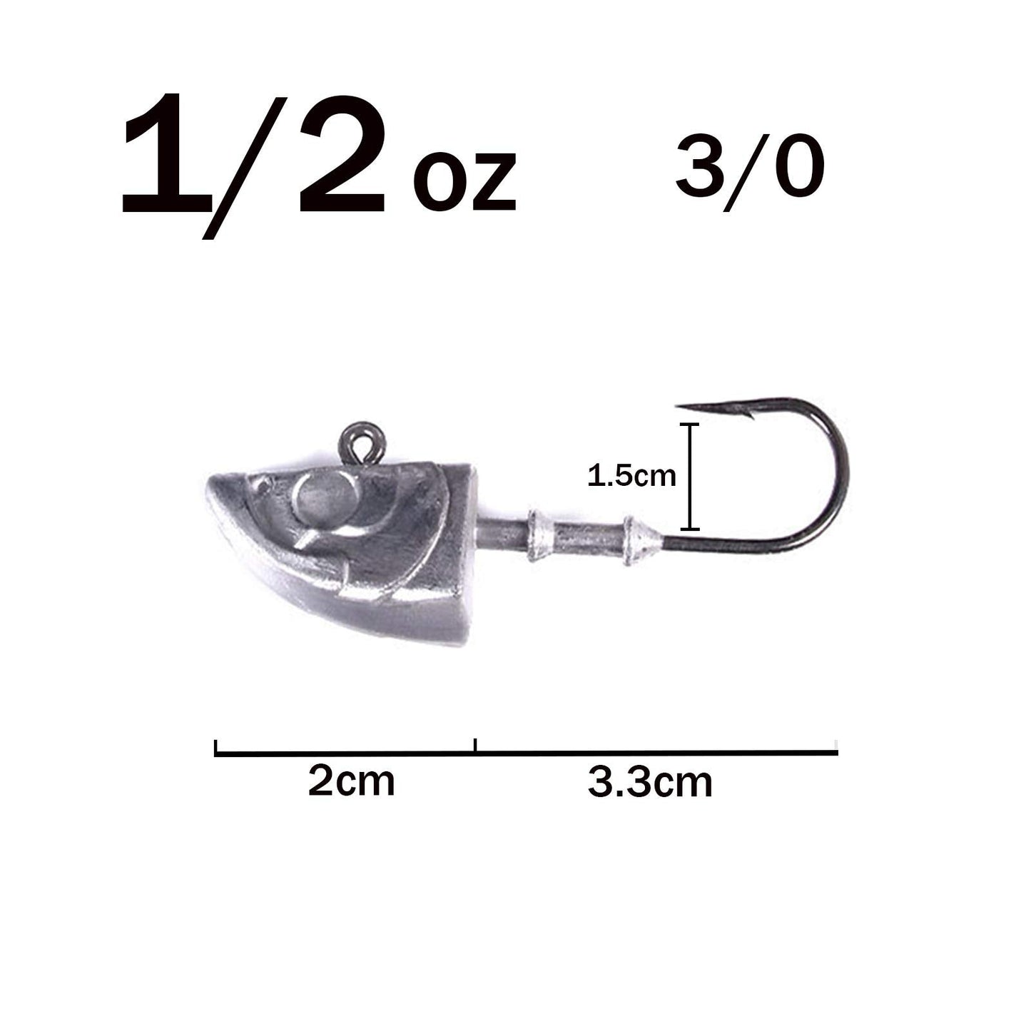 10Pcs Saltwater Swimbait Jig Heads for Bass (1/2oz, 10Pack)