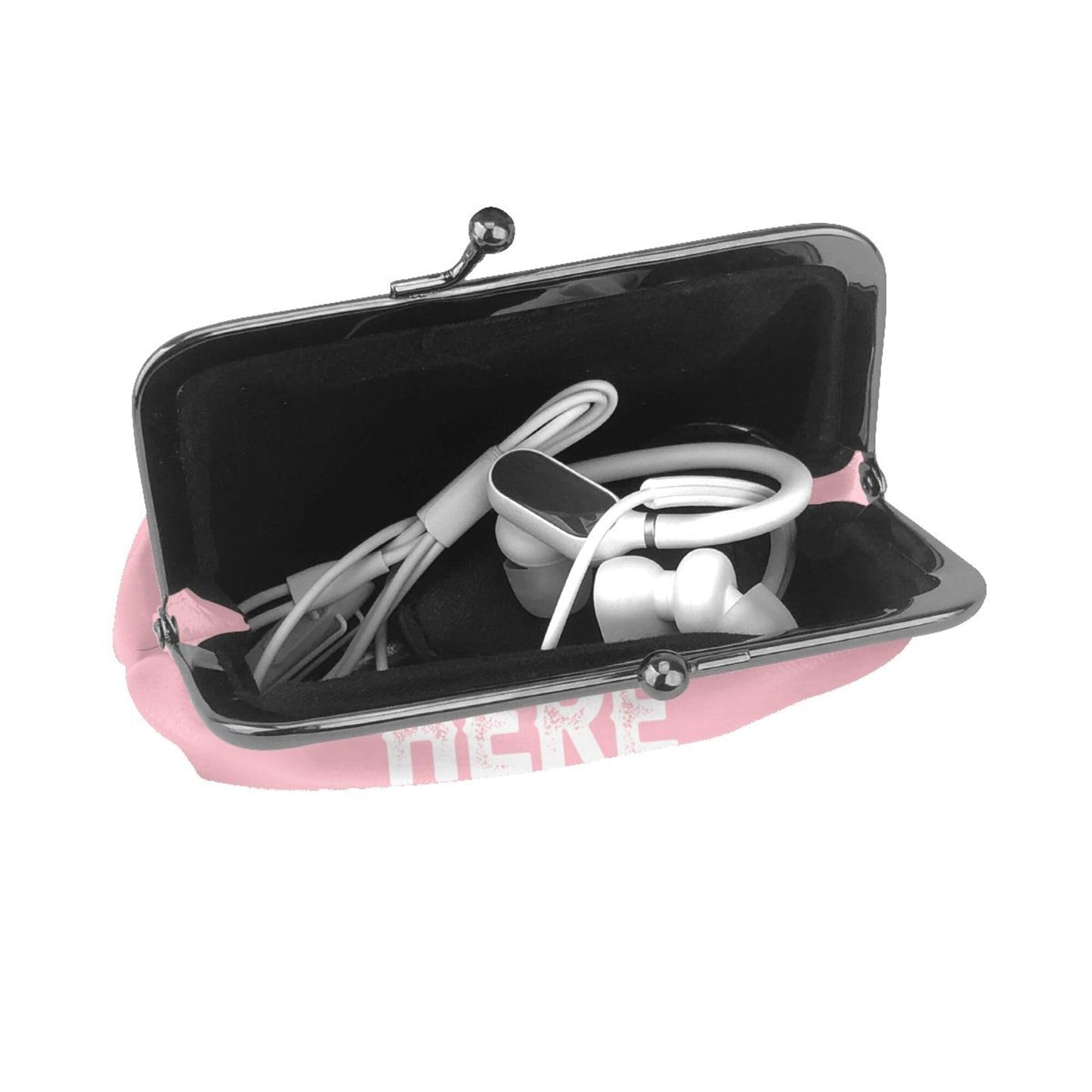 Custom Coin Purse Add Text Photo Logo,Personalized Coin Pouch Leather Wallet For Women,Pink