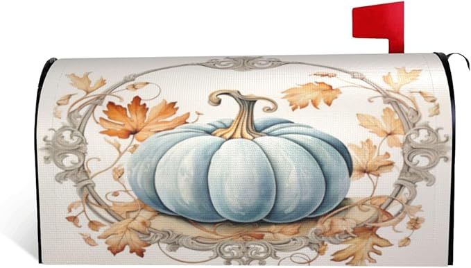 DADABULIU Mailbox Covers Pumpkin Rustic Flower Autumn Magnetic Letter Post Box Cover Standard Size 21 x 18 Inch Garden Yard Home Decorative