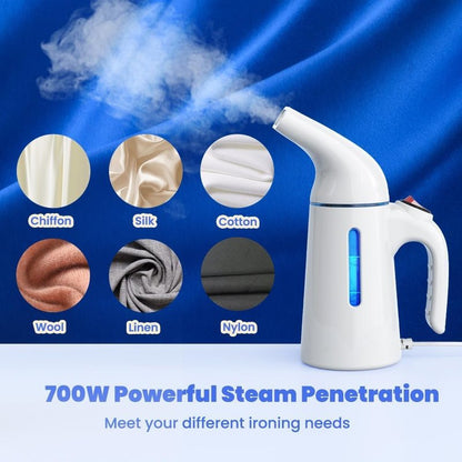 Blesgam Steamer for Clothes 700W, Fast Heat-up in 40S, 120ML Water Tank, 25g/min Strong Penetrating Steam, Portable Clothes Steamer Iron for Travel and Home(GY169)