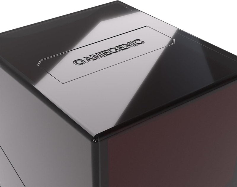 Gamegenic Bastion XL Deck Box - Secure Storage for 100+ Double-Sleeved Trading Cards | Compact Black Design