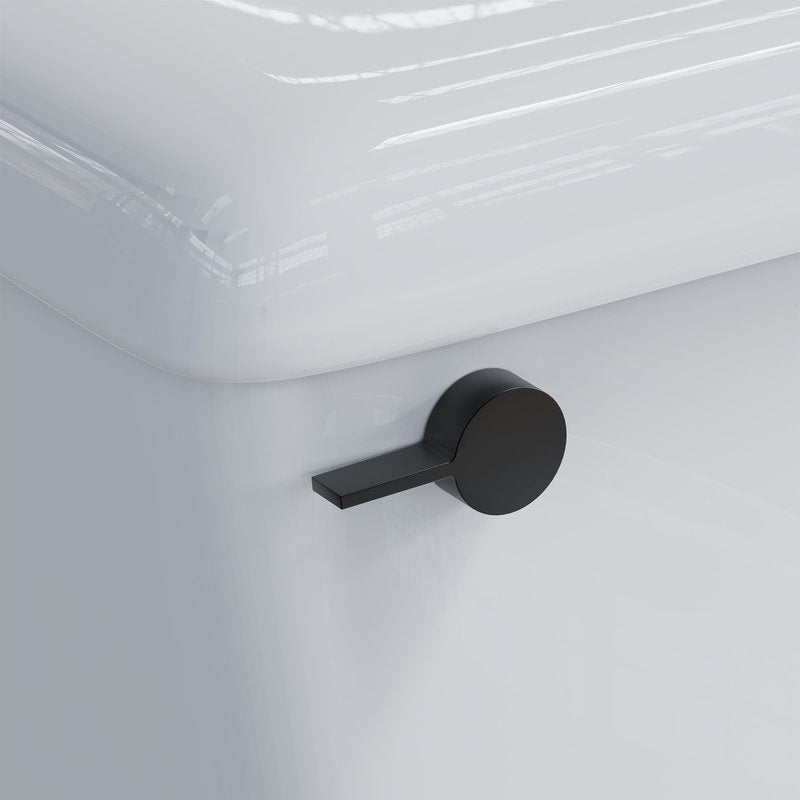 RAVINE Premium Modern Luxury Universal Toilet Handle Replacement, Majestic Collection. Toilet Lever Replacement, Easy Install (Black, Front Mount)