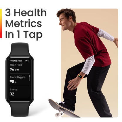 Amazfit Band 7 Fitness and Activity Trackers and Smartwatches, Heart Rate, SpO2, Sleep Analysis, Amazon Alexa Built-In, 18-Day Battery, Black