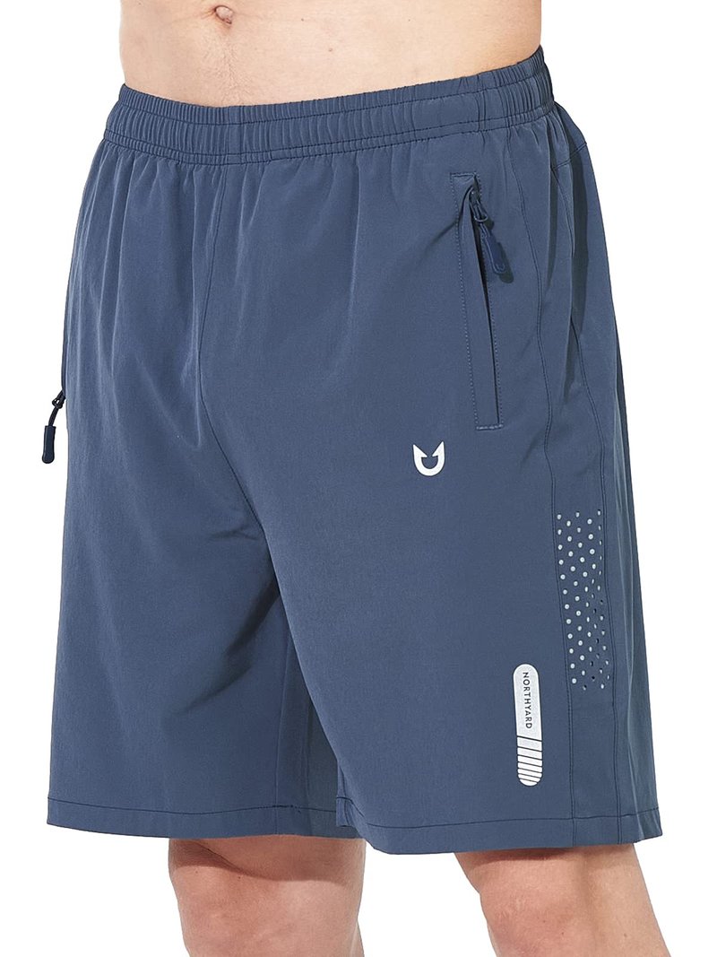 NORTHYARD Men's Athletic Running Shorts Gym Workout 7"/9"/5" Quick Dry Lightweight Sports Basketball Tennis 3 Zipper Pockets FEDERALBLUE XL