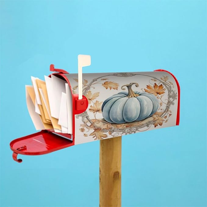 DADABULIU Mailbox Covers Pumpkin Rustic Flower Autumn Magnetic Letter Post Box Cover Standard Size 21 x 18 Inch Garden Yard Home Decorative