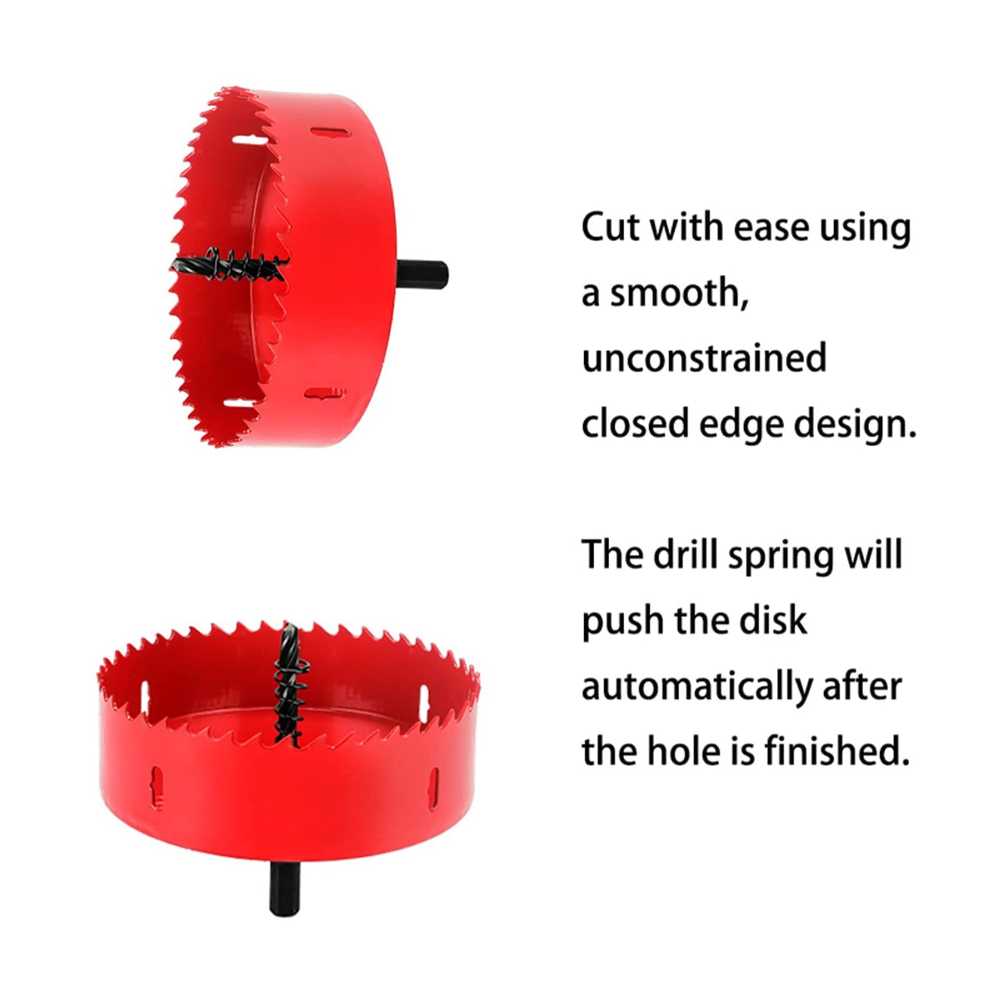 Esuphands HSS Bi-Metal 5-1/2 inch Hole Saw with Arbor Mandrel,Heavy Duty Steel Design for Wood Planks, Cornhole Boards,Aluminum, Drywall and Plastics(140mm)