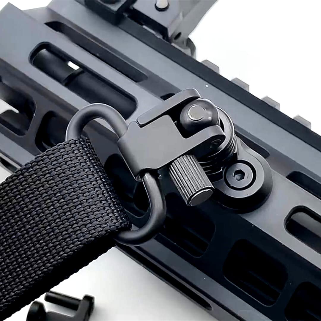 VVAAGG Metal Rifle Sling Swivel Mount 1.25 inch Two-Point Gun Sling Attachment Clips