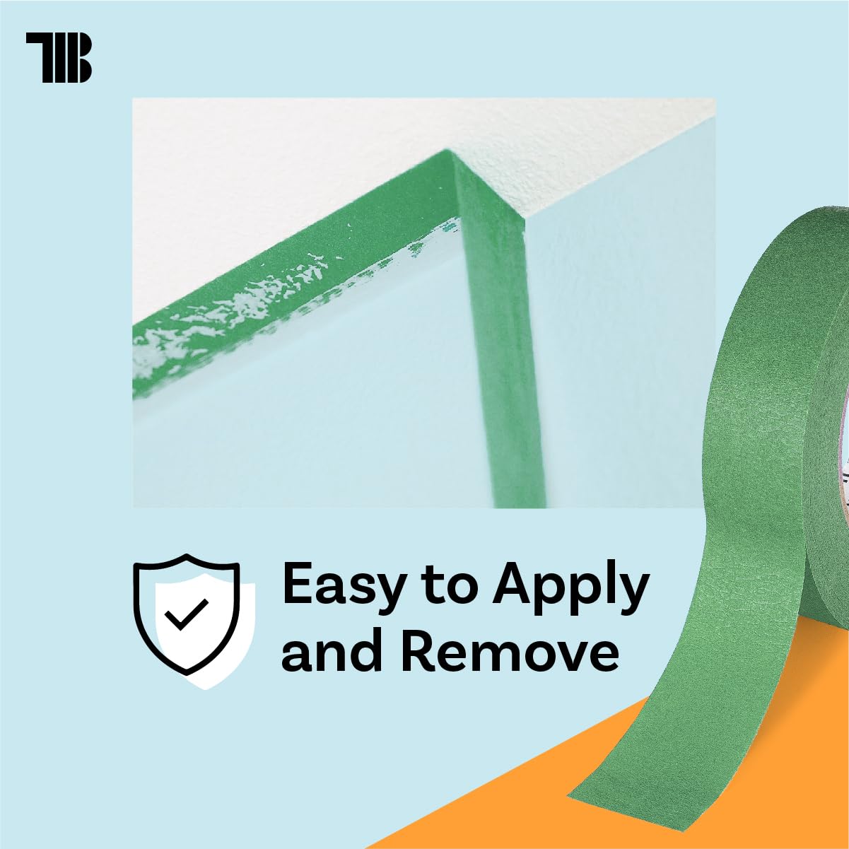 High Tack Green Painters Tape, 2 inch x 60 Yards, Case of 24 Rolls, Made in America, Clean Removal Green Masking Tape, Strong & UV Resistant