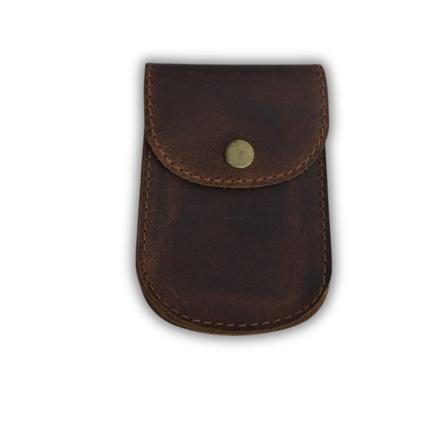 PavinCrafter Leather Belt Holster Pouch – Handmade EDC Waist Bag for Coins, Mini Wallet, Tools, Headphones – Full Grain Leather Utility Pouch for Men (Dark Brown)