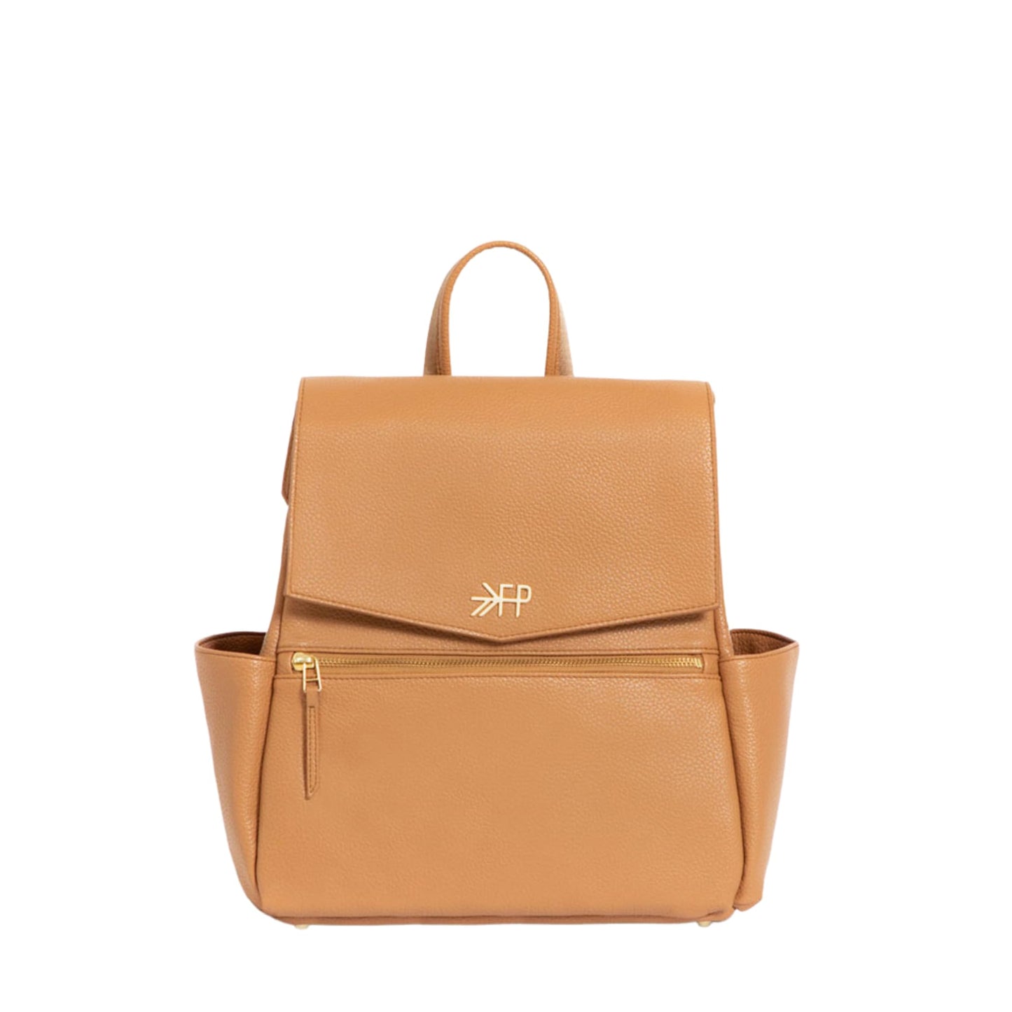 Freshly Picked Mini Diaper Bag II Backpack – Premium Vegan Leather Small Baby Bag with Changing Pad, Compact, Lightweight & Stylish for Moms On-the-Go, Butterscotch
