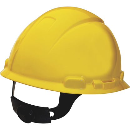 3M Non-Vented Hard Hat with Ratchet Adjustment, Medium, Yellow