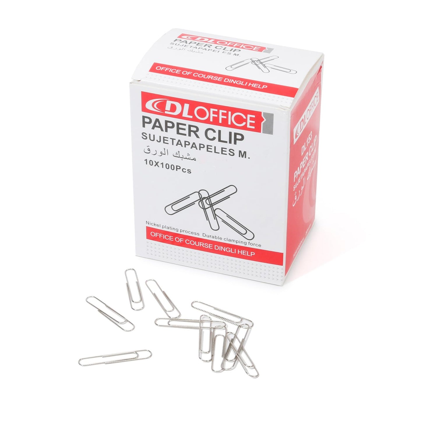 Medium Paper Clips - 1000 Pieces (10 Boxes of 100 Each) - Silver Standard Size 1.25IN - Office & School