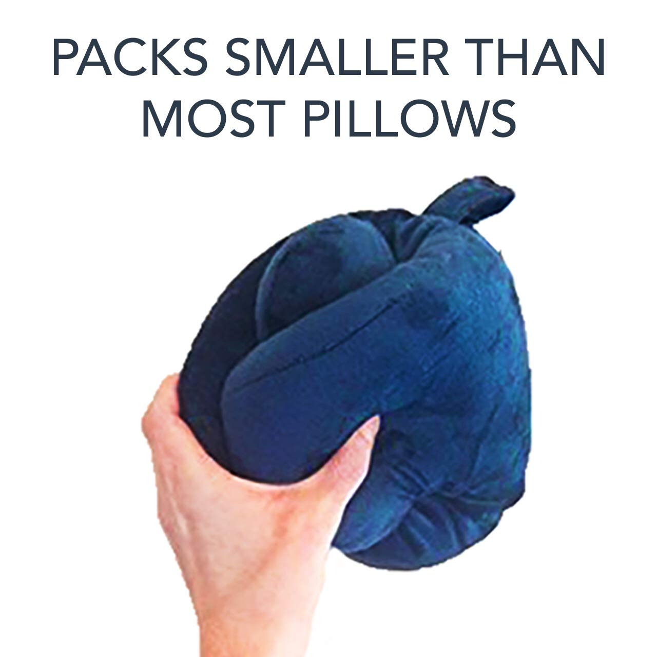 JPillow Travel Pillow for Airplanes – A Little Bulky, Expensive, and Takes a Couple of Minutes to Master, but Supports Your Head and Neck in Genuine Luxury – British Invention of The Year (Blue/Gray)