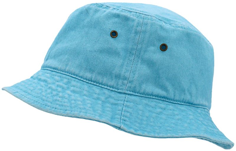 KBM-500 Washed Baby Blue S/M Unisex Washed Cotton Bucket Hat Summer Outdoor Cap