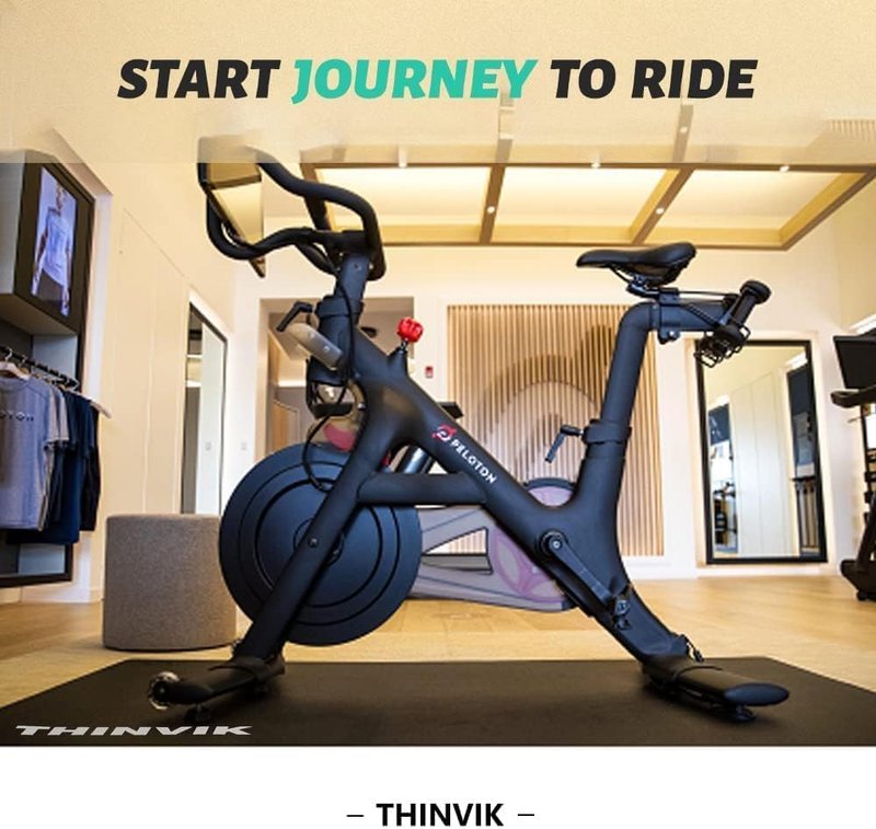 Bike Mat for Peloton & Wahoo Kickr - Durable PVC Indoor Trainer Mat | 30x60in & 30x72in Options