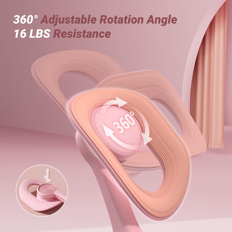 MERACH Thigh Trainer, Pelvic Floor Muscle Trainer, Inner Thigh Exercise Workout Equipment for Home Gym, Pelvic Floor Strengthening Women(Pink)
