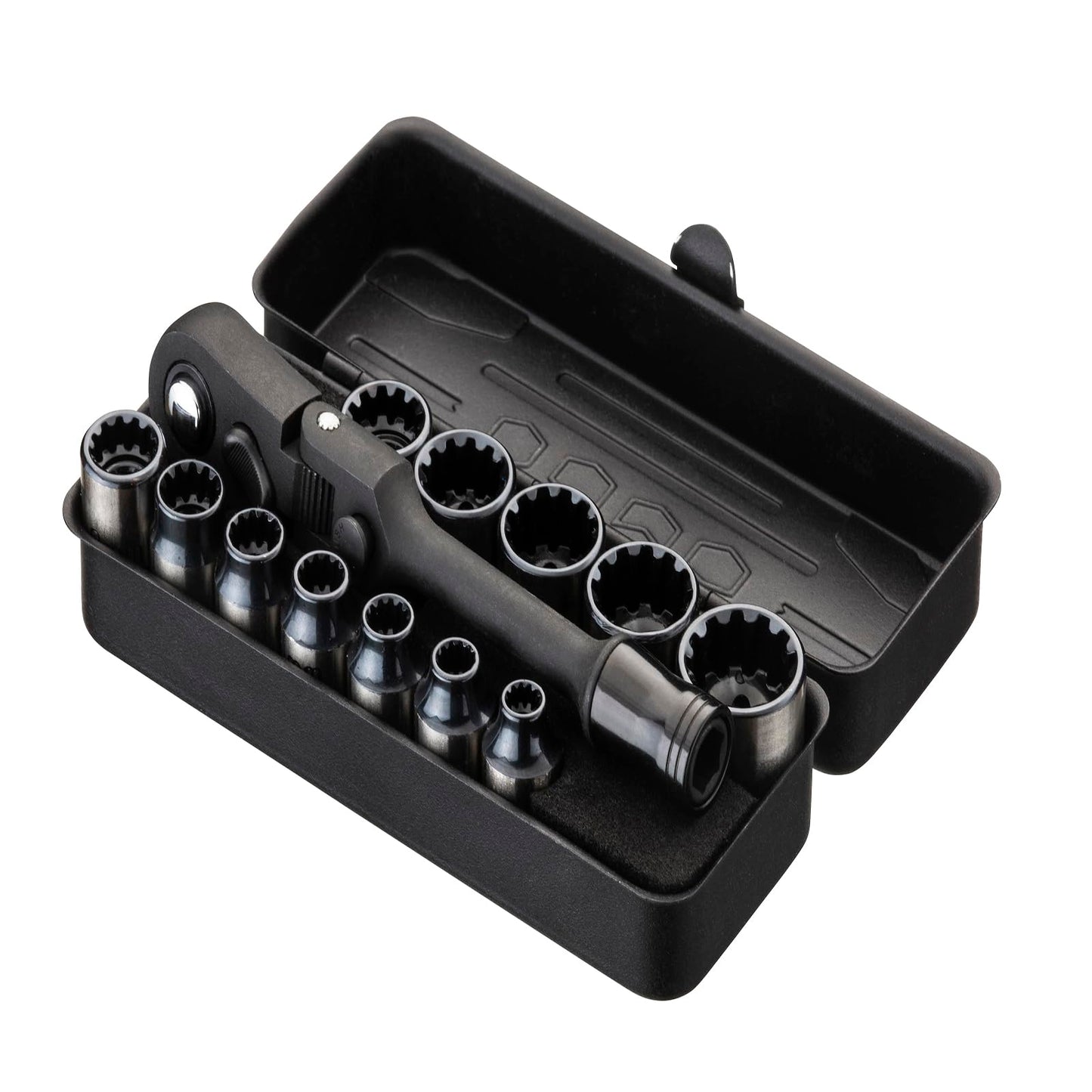 KESI Tool 77-Piece Torx bit Set Fully Armed Set with Waterproof Camera Hard Protective Case with 29-Piece 1/4" Multi Function Bits Set & 13-Piece 1/4" Spline Set & 35-Piece Precision Bits Set (Black)