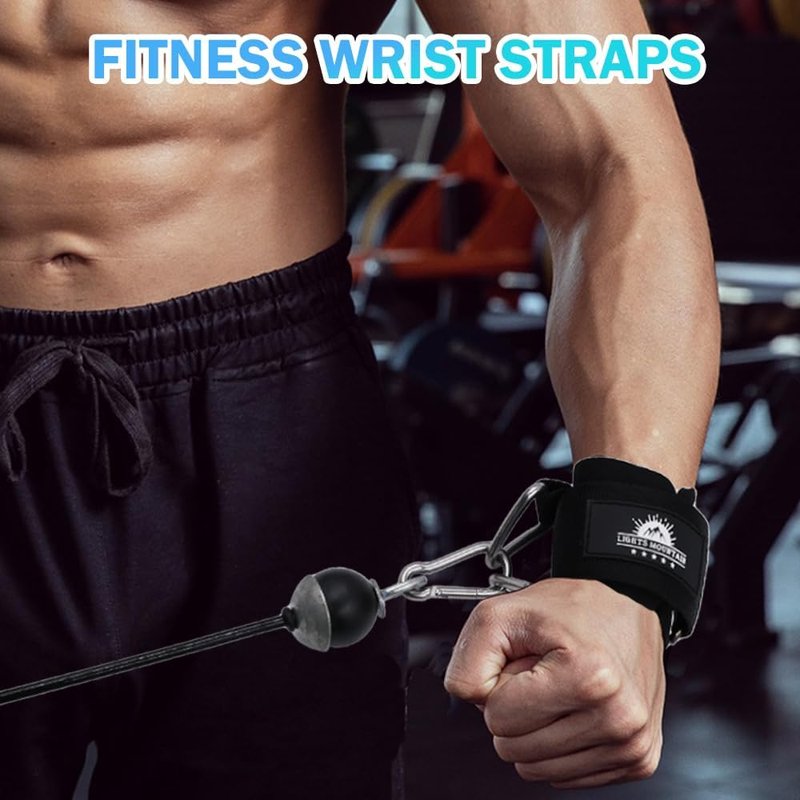 Wrist Cuffs for Cable Machines - Padded Adjustable Straps for Lateral Raises & Tricep Pushdowns | Strength Training Gear
